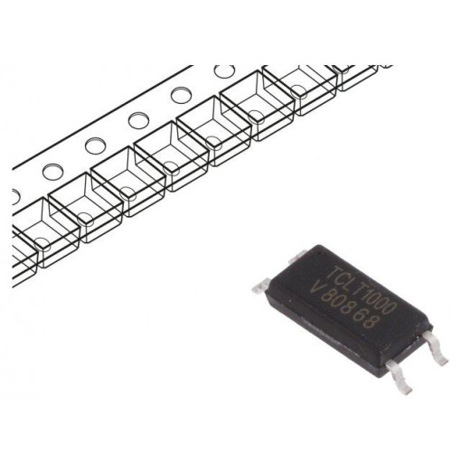 TCLT1000; Optocoupler; SMD; Channels: 1; Out: transistor; Uinsul: 5kV; Uce: 70V; VISHAY