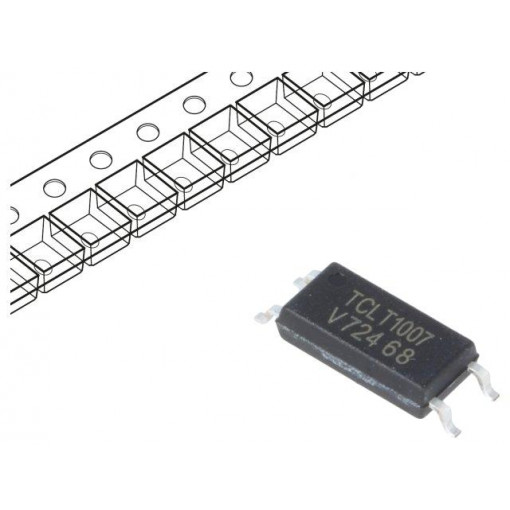 TCLT1007; Optocoupler; SMD; Channels: 1; Out: transistor; Uinsul: 5kV; Uce: 70V; VISHAY