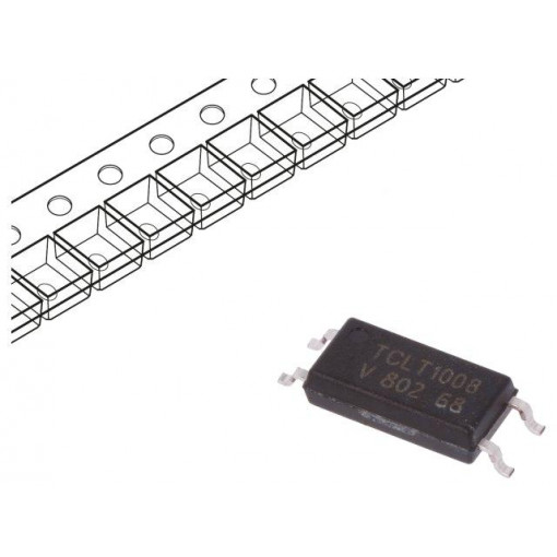 TCLT1008; Optocoupler; SMD; Channels: 1; Out: transistor; Uinsul: 5kV; Uce: 70V; VISHAY