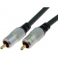 ; Cable; RCA plug,both sides; 1.2m; Plating: gold-plated; black; PROLINK