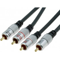 ; Cable; RCA plug x2,both sides; 5m; black; PROLINK ; Cable; RCA plug x2,both sides; 5m; black; PROLINK