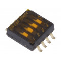 TDA04H0SB1; Switch: DIP-SWITCH; Poles number: 4; OFF-ON; 0.025A/24VDC; Pos: 2; C&K