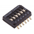 TDA06H0SB1; Switch: DIP-SWITCH; Poles number: 6; OFF-ON; 0.025A/24VDC; Pos: 2; C&K