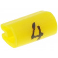 05801404; Markers for cables and wires; Label symbol: 4; 1.5÷2mm; PVC; TE Connectivity