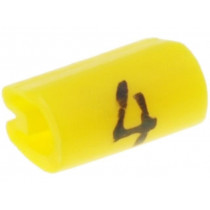 05801404; Markers for cables and wires; Label symbol: 4; 1.5÷2mm; PVC; TE Connectivity 05801404; Markers for cables and wires; Label symbol: 4; 1.5÷2mm; PVC; TE Connectivity