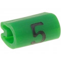 05801505; Markers for cables and wires; Label symbol: 5; 1.5÷2mm; PVC; TE Connectivity