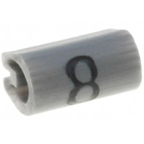 05801808; Markers for cables and wires; Label symbol: 8; 1.5÷2mm; PVC; grey; TE Connectivity 05801808; Markers for cables and wires; Label symbol: 8; 1.5÷2mm; PVC; grey; TE Connectivity