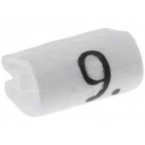 05801909; Markers for cables and wires; Label symbol: 9; 1.5÷2mm; PVC; TE Connectivity 05801909; Markers for cables and wires; Label symbol: 9; 1.5÷2mm; PVC; TE Connectivity