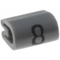 05811808; Markers for cables and wires; Label symbol: 8; 2÷3.2mm; PVC; grey; TE Connectivity