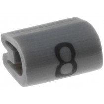 05811808; Markers for cables and wires; Label symbol: 8; 2÷3.2mm; PVC; grey; TE Connectivity 05811808; Markers for cables and wires; Label symbol: 8; 2÷3.2mm; PVC; grey; TE Connectivity