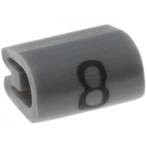 06151808; Markers for cables and wires; Label symbol: 8; 2.5÷4mm; PVC; grey; TE Connectivity