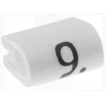 06151909; Markers for cables and wires; Label symbol: 9; 2.5÷4mm; PVC; TE Connectivity