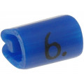 06161606; Markers for cables and wires; Label symbol: 6; 2.9÷4.7mm; PVC; TE Connectivity