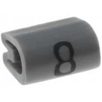 06161808; Markers for cables and wires; Label symbol: 8; 2.9÷4.7mm; PVC; TE Connectivity