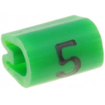 06201505; Markers for cables and wires; Label symbol: 5; 4.3÷6.9mm; PVC; TE Connectivity