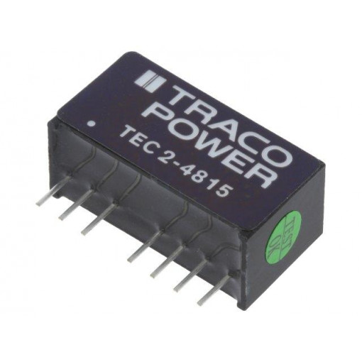 TEC 2-4815; Converter: DC/DC; 2W; Uin: 36÷75V; 24VDC; Iout: 83mA; SIP8; 4.5g; TRACO POWER
