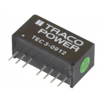 TEC 3-0912; Converter: DC/DC; 3W; Uin: 4.5÷13.2V; 12VDC; Iout: 250mA; SIP8; 4.5g; TRACO POWER