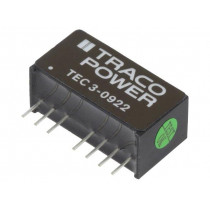 TEC 3-0922; Converter: DC/DC; 3W; Uin: 4.5÷13.2V; Uout: 12VDC; Uout2: -12VDC; TRACO POWER