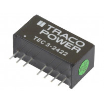 TEC 3-2422; Converter: DC/DC; 3W; Uin: 18÷36V; Uout: 12VDC; Uout2: -12VDC; SIP8; TRACO POWER