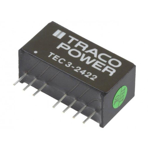 TEC 3-2422; Converter: DC/DC; 3W; Uin: 18÷36V; Uout: 12VDC; Uout2: -12VDC; SIP8; TRACO POWER