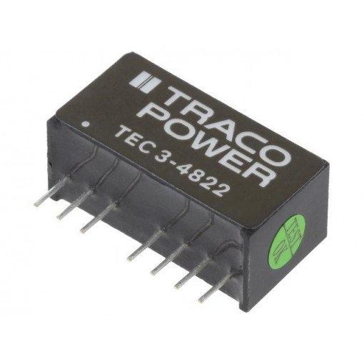 TEC 3-4822; Converter: DC/DC; 3W; Uin: 36÷75V; Uout: 12VDC; Uout2: -12VDC; SIP8; TRACO POWER
