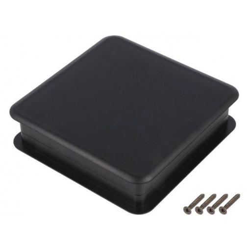 TEK-MBD.9; Enclosure: for computer; ABS + PC; black; X: 103mm; Y: 103mm; Z: 27mm; TEKO