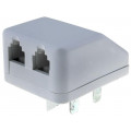 ; Adapter; RJ11 socket x2,WT4 plug; angled 90°; 
