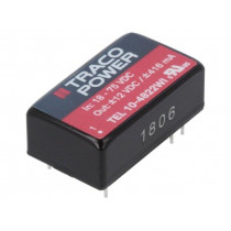 TEL 10-4822WI; Converter: DC/DC; 10W; Uin: 18÷75V; Uout: 12VDC; Uout2: -12VDC; DIP16; TRACO POWER