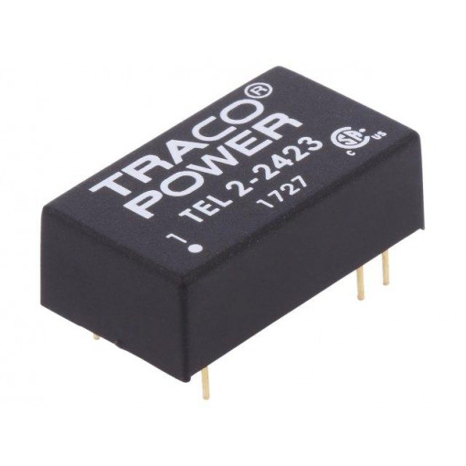 TEL 2-2423; Converter: DC/DC; 2W; Uin: 18÷36V; Uout: 15VDC; Uout2: -15VDC; DIP16; TRACO POWER
