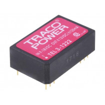 TEL 3-1222; Converter: DC/DC; 3W; Uin: 9÷18V; Uout: 12VDC; Uout2: -12VDC; DIP24; TRACO POWER
