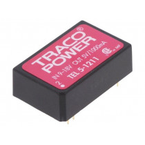 TEL 5-1211; Converter: DC/DC; 5W; Uin: 9÷18V; Uout: 5VDC; Iout: 1000mA; DIP24; TRACO POWER