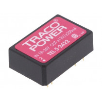TEL 5-2422; Converter: DC/DC; 5W; Uin: 18÷36V; Uout: 12VDC; Uout2: -12VDC; DIP24; TRACO POWER