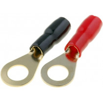 TERMINAL-RING-12G; Terminal: ring; M8; 4mm2; gold-plated; insulated; red and black; 4CARMEDIA