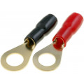 TERMINAL-RING-8G; Terminal: ring; M8; 10mm2; gold-plated; insulated; red and black; 4CARMEDIA