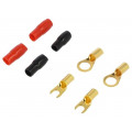 TERMINAL-SET-8GA; Terminal: terminal set; insulated; black,red; crimped,on cable; 4CARMEDIA