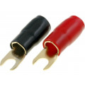 TERMINAL-SPADE-2G; Terminal: fork; M5; 35mm2; gold-plated; insulated; red and black; 4CARMEDIA