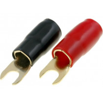 TERMINAL-SPADE-2G; Terminal: fork; M5; 35mm2; gold-plated; insulated; red and black; 4CARMEDIA