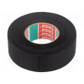 51025-00006-10; Fabric tape; PET wool; W: 25mm; L: 25m; black; TESA