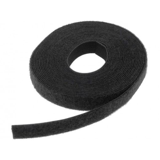 130-00020; Velcro tie; L: 5m; W: 12.5mm; black; -20÷75°C; HELLERMANNTYTON