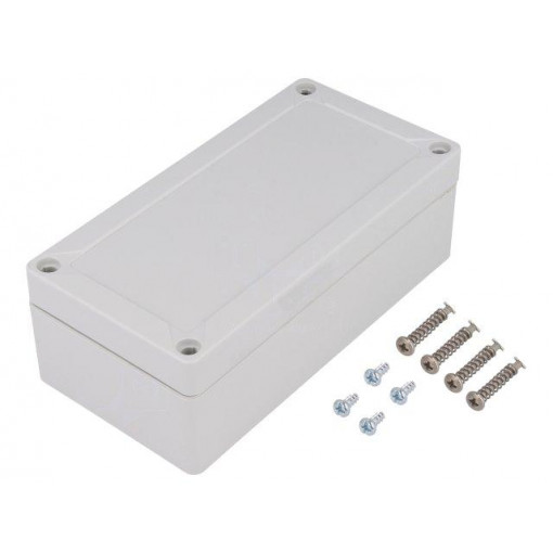 10040601; Enclosure: multipurpose; X: 82mm; Y: 162mm; Z: 55mm; TG ABS; ABS; grey; SPELSBERG 10040601; Enclosure: multipurpose; X: 82mm; Y: 162mm; Z: 55mm; TG ABS; ABS; grey; SPELSBERG