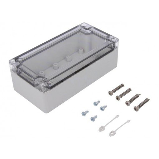 10100601; Enclosure: multipurpose; X: 82mm; Y: 162mm; Z: 55mm; TG ABS; ABS; grey; SPELSBERG 10100601; Enclosure: multipurpose; X: 82mm; Y: 162mm; Z: 55mm; TG ABS; ABS; grey; SPELSBERG