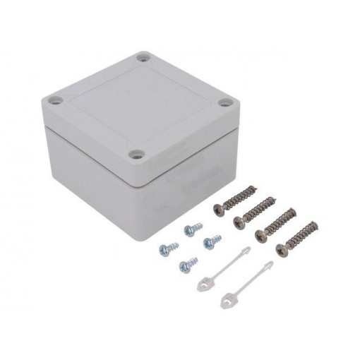 10040301; Enclosure: multipurpose; X: 82mm; Y: 84mm; Z: 55mm; TG ABS; ABS; grey; SPELSBERG 10040301; Enclosure: multipurpose; X: 82mm; Y: 84mm; Z: 55mm; TG ABS; ABS; grey; SPELSBERG
