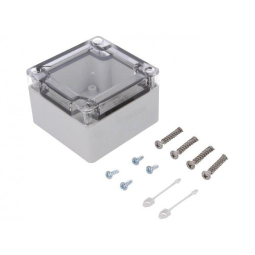 10100301; Enclosure: multipurpose; X: 82mm; Y: 84mm; Z: 55mm; TG ABS; ABS; grey; SPELSBERG 10100301; Enclosure: multipurpose; X: 82mm; Y: 84mm; Z: 55mm; TG ABS; ABS; grey; SPELSBERG