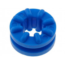 ; Grommet; Ømount.hole: 6.3mm; Panel thick: max.1.6mm; blue; H: 5.8mm; FIX&FASTEN