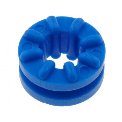 ; Grommet; Ømount.hole: 6.3mm; Panel thick: max.1.6mm; blue; H: 5.8mm; FIX&FASTEN