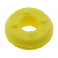 ; Grommet; Ømount.hole: 8mm; Panel thick: max.0.8mm; yellow; H: 4.1mm; FIX&FASTEN