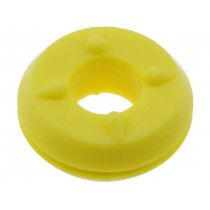 ; Grommet; Ømount.hole: 8mm; Panel thick: max.0.8mm; yellow; H: 4.1mm; FIX&FASTEN