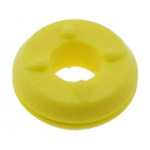 ; Grommet; Ømount.hole: 8mm; Panel thick: max.0.8mm; yellow; H: 4.1mm; FIX&FASTEN