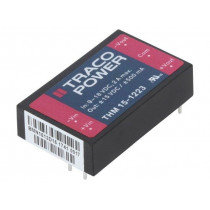 THM 15-1223; Converter: DC/DC; 15W; Uin: 9÷18V; Uout: 15VDC; Uout2: -15VDC; 24g; TRACO POWER
