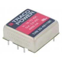 THN 20-4811WI; Converter: DC/DC; 20W; Uin: 18÷75V; 5VDC; Iout: 4000mA; 1